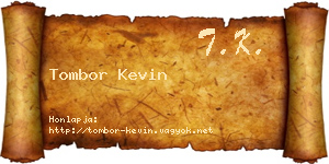 Tombor Kevin névjegykártya